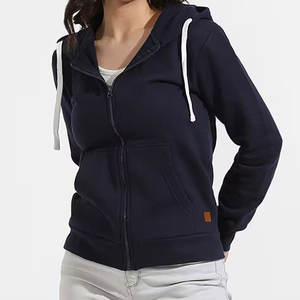 Sudadera con capucha y cremallera completa de la mejor calidad para mujer con diseño de logotipo personalizado, venta al por mayor, logotipo frontal de estilo transpirable del fabricante con capucha - Product Image 1