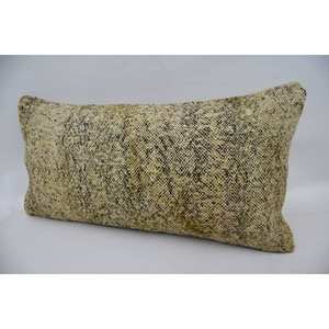 Beige 12x24 Pouces Laine Kantha Tapis Rustique Vintage Motif Oreiller Tissé Technique - Product Image 3