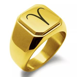 Trang sức nguồn nhà máy Chiêm Tinh aeies vuông Mens 925 sterling Silver Ring Mens bạc đen Nhẫn nhà máy cửa hàng - Product Image 3