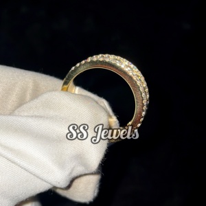 Anillo de Compromiso de Oro Blanco de 18K con Moissanita de Corte Brillante, Regalo de Aniversario para Mujer, Estilo Religioso - Product Image 5