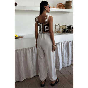 Jumpsuit Bohemio de Lino Jasmin Szneli 1280-08, Diseño Transpirable de Cintura Alta - Product Image 5