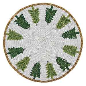 Tableware Beaded Round Placemat for Dining <b>Table</b> <b>Mats</b> Handmade Beaded 13x13 Placemat Decorative Runner for Wedding Embroidered - Product Image 5
