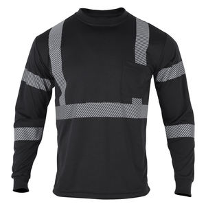 High Quality Safety Wear High Visibility Black Bottom Work Wear Construction Long Sleeve Sweatshirt for Work - Product Image 3