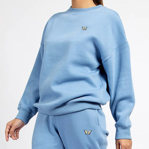 Ventes en gros de costumes de sport pour femmes printemps, grande taille, respirant, brodé, en molleton lavé - Product Image 1