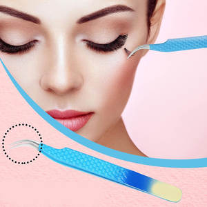 Imprimer le logo pince à cils en microfibre à forte adhérence Volume Extension de cils pointes de fibre pince à épiler meilleure qualité - Product Image 6