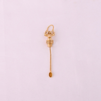 Pendentif unisexe tendance en laiton plaqué or motif clé grecque, taille 65x10MM