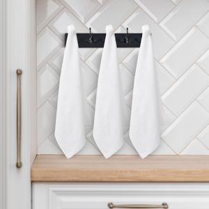 Ensemble de serviettes éponge unilatérales 100% coton plat en bambou tissé à carreaux conçu sur mesure pour un usage commercial domestique pour les serviettes de cuisine - Product Image 5