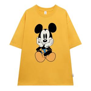 Camiseta de poliéster y algodón estilo hip hop para mujer de alta calidad, diseño de logotipo personalizado, camiseta de gran tamaño con hombros caídos estampados para niñas - Product Image 2