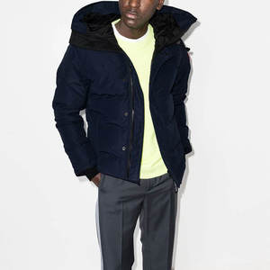 Veste d'hiver à bulles d'air pour hommes avec logo personnalisé Veste utilitaire d'extérieur en nylon épais et chaud à capuche détachable - Product Image 4