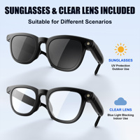 Lunettes intelligentes IA avec caméra IA, appels HD nouvelle génération, enregistrement d'assemblées IA en temps réel, traduction IA d'objets et IA, avec câble de charge