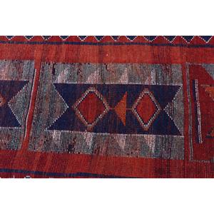 พรมตุรกีขนาด 3x11.6 ฟุต, พรมเฮอร์กีวินเทจ, พรมลายจุดสีแดงทำจากขนสัตว์ - Product Image 5