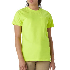 Color verde claro mujeres 100% algodón liso camisetas venta al por mayor de alta calidad logotipo personalizado puro algodón mujeres camisetas - Product Image 1