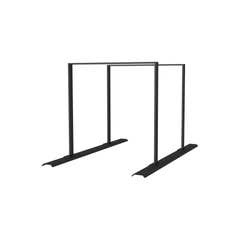 Sistema di supporto a binario con 2 supporti in acciaio piatto 50 × 12 mm – 1400 × 800 mm, da avvitare, grigio - Product Image 1