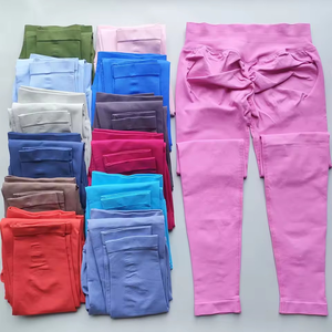 Pantalones de yoga deportivos sin costuras con etiqueta personalizada Nuevo estilo Funcionamiento personalizado Patrón sólido Tallas grandes Servicio OEM disponible - Product Image 5