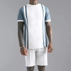 Summer New <b>Men's</b> Brand Clothing Casual <b>Shorts</b> Sets Breathable Knitted <b>Short</b> Sleeve T Shirt & <b>Shorts</b> 2 Pieces Solid Color - Product Image 6