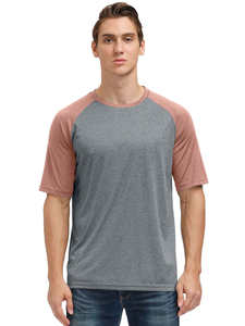 Camiseta deportiva de cuello redondo para hombre Colorblocked Stretch Fabric Running Daily - Product Image 4