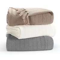 Vente chaude Personnalisé Super Doux Tricoté Jeter Couverture Gland Tissé Technique Inspiré Inde Avior Festival Chaise/Canapé/Couvre-lit Dot