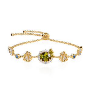 Bracelet jonc Jeulia en acier inoxydable plaqué or, motif papillon et fleur, style vintage classique, cadeau idéal - Product Image 1