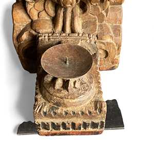 Soporte de Madera Maciza Vintage Indio, Tallado a Mano, Decoración Arquitectónica de Pared, Estilo Rústico Antiguo, Duradero, Fácil Instalación, para el Hogar - Product Image 4