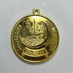 Médaille en métal de style universitaire Décoration perlée - Product Image 1