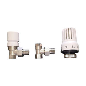 HM Electric <b>Thermostatic</b> Valve Nickel Plated Brass Ball Structure Radiator Connection 3/8 <b>Thermostatic</b> Head Water <b>Control</b> Energy - Product Image 2
