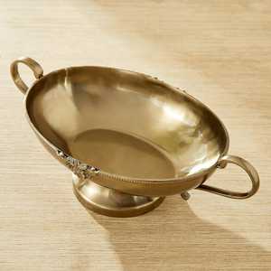 Bol à légumes de style campagnard écologique en aluminium fabriqué à la main avec finition martelée traditionnelle pour une utilisation en cuisine prix de gros - Product Image 5