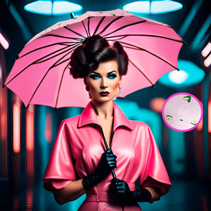 Ombrello Pieghevole a 5 Sezioni con Motivo Avocado, Antivento e Impermeabile per Viaggi e Matrimoni - Product Image 1