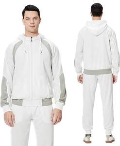 100% coton SWEATSUIT léger à capuche ensemble cordon de serrage fermeture hiver écologique délavé imprimé strass embelli - Product Image 2