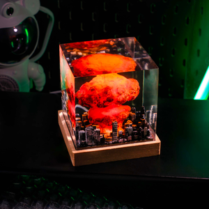 Lámpara de resina personalizada, lámpara de resina de Anime, luz de noche LED, regalo hecho a mano, lámpara de diorama art deco, regalo personalizado, lámpara de epoxi de Anime - Product Image 2