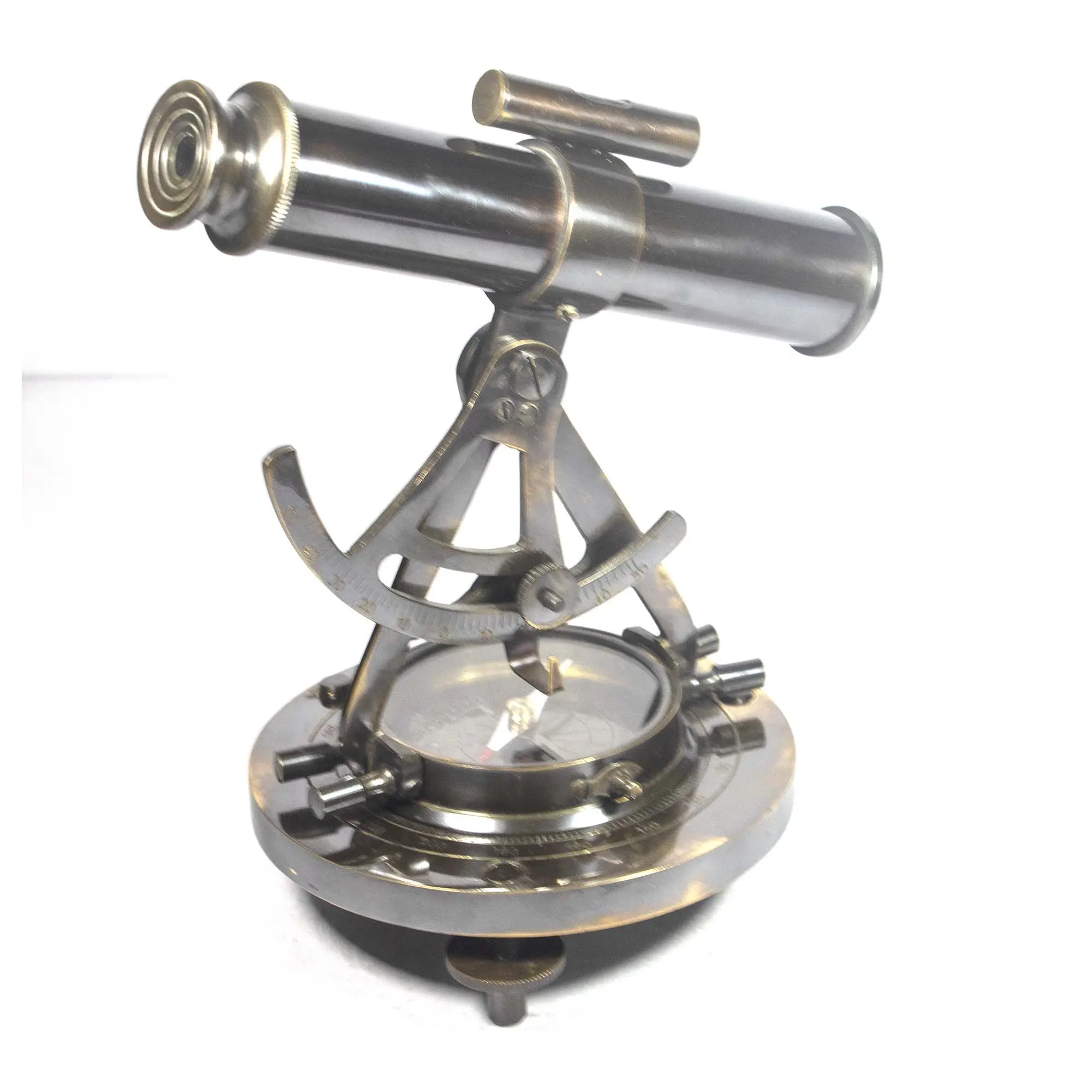 ट्रेंडी एंटीक डिज़ाइन पीतल उपहार दूरबीन के साथ कस्टम थोक एलिडाड एडजस्टेबल मोनोकुलर टेलीस्कोप माइक्रोस्कोप नाइट विजन