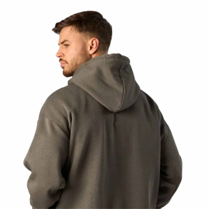 Sweat à capuche d'hiver pour homme, broderie personnalisée du logo, coton lourd 100%, coupe classique - Product Image 2