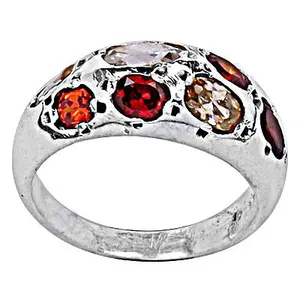 Rose Gold Plated 925 <b>Silver</b> Gemstone <b>Statement</b> <b>Ring</b> for Women Trendy Fashion <b>Rings</b> with Inlay Setting Licensed Private Brand IS - Product Image 3