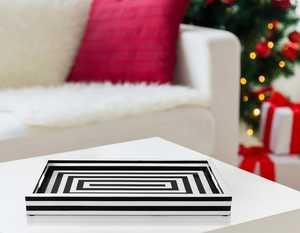 Majestic Lantern Bone Inlay Bandeja para servir Exquisito diseño árabe hecho a mano para cenas festivas, decoración del hogar y regalos Premium - Product Image 1