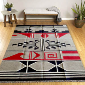 Meilleur tapis à motifs floraux moderne en laine/soie Kilim tissé à la main, lavable et antidérapant, avec support en caoutchouc, à poils bas pour un usage domestique - Product Image 1