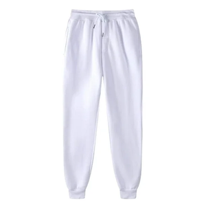 Transpirable personalizado hombres media cintura polar impermeable Joggers pantalones de chándal de alta calidad blanco sólido Slim Fit - Product Image 1