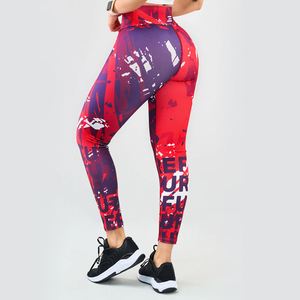 2024 meilleur Design personnalisé vêtements de sport pleine longueur pour les femmes Leggings de fitness imprimés par sublimation avec logo à la taille - Product Image 2