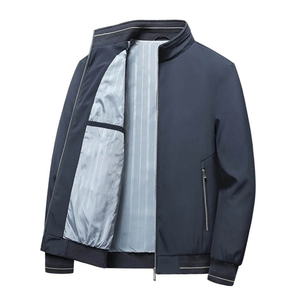 Chaqueta de Mezclilla de Motociclista Entallada para Hombre, Invierno, Cuero Genuino, Cuello en V, Casual, Moderna, Simple, Versátil, de Alta Calidad - Product Image 5