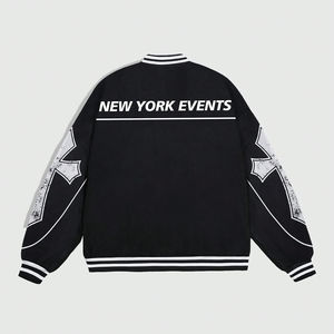 Chaqueta universitaria de cuero y lana bordada personalizada para hombre, bombardero de estilo universitario clásico, prendas de vestir exteriores, directo de fábrica, OEM y ODM - Product Image 2