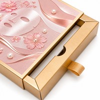 Boîte en carton rose doré pour cosmétiques, emballage cadeau pour sérum, crème, masque facial