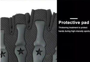 ถุงมือครึ่งนิ้วทางยุทธวิธีถุงมือหนังแท้จากปากีสถานถุงมือป้องกันการปีนเขากลางแจ้งโลโก้ออกแบบได้ตามต้องการ - Product Image 5