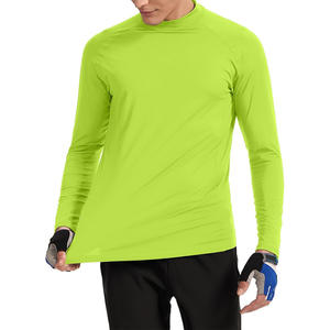 Custom Logo Men <b>Mock</b> Neck Long Sleeve Shirt Pullover OEM ODM Soft Cotton Stylish Layering Sweatshirt - Product Image 2