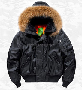 Custom Logo <b>Men</b> Bomber Jackets Winter Cotton Padded Coats <b>Fur</b> <b>Hooded</b> Windbreaker <b>Parka</b> Male Outerwear Bomber Jacket - Product Image 4