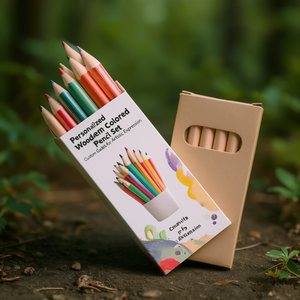 Set di Matite Colorate in Legno Personalizzate, Gadget su Misura per l'Espressione Artistica - Product Image 3