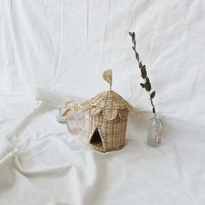 Nuevos diseños de carpa de circo de ratán para niños, colección de juguetes, cesta de almacenamiento pequeña ecológica con tapa hecha en Vietnam HNH Craft - Product Image 3