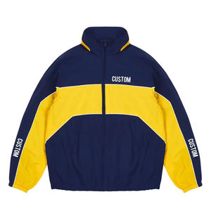 แจ็คเก็ตวินด์เบรกเกอร์แบบซิปสไตล์วินเทจสำหรับผู้ชาย ผ้าไนลอน น้ำหนักเบา อุ่นสบาย สำหรับเล่นกีฬาฟุตบอล  สามารถเลือกสีได้ตามต้องการ - Product Image 6