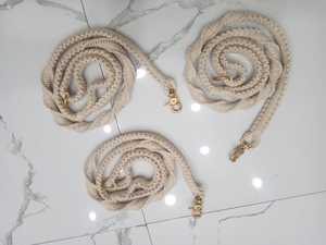 Collar de perro de macramé hecho a mano, elegante botón, anillo en D, cuero suave, algodón, nudos decorativos personalizados, accesorios para mascotas, perros - Product Image 6