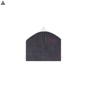 Bonnets d'hiver en tricot chaud unisexe en polyester/coton, design de crâne à revers, broderie à la main douce, motif uni - Product Image 3