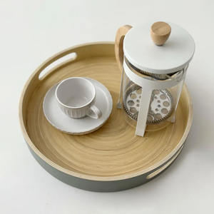 Plateau alimentaire polyvalent en bambou filé artisanal naturel en fibre de bobine plateau de fruits secs et de noix de la meilleure qualité - Product Image 3