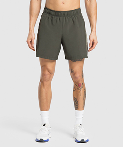 Shorts de course 2 en 1 pour hommes, shorts de sport à séchage rapide avec doublure, shorts d'entraînement avec poches zippées et boucle pour serviette, vêtements de sport - Product Image 1