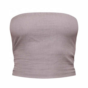 Top sin tirantes sin costuras suave para mujer de estilo más Popular, camisetas de tubo personalizadas con su propio diseño hechas en Pakistán - Product Image 5